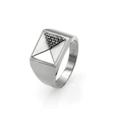 Bubbles ring with 14K white gold zirconia